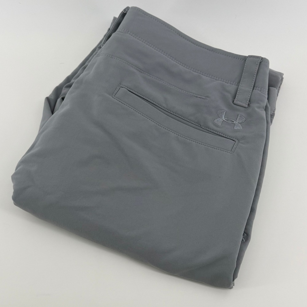 Under Armour Mens Grey Golf Pants Performance Straight Leg 31x32.5